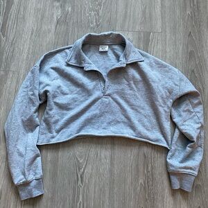 Sunday Best Grey Cropped Sweatshirt